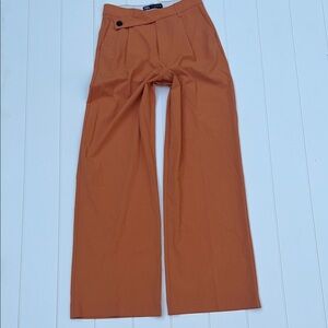 Zara Women's Orange pleated pants xs